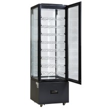 Witryna chłodnicza | cukiernicza | panoramiczna | LED | czarna | 250 l | DC402BB
