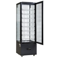 Witryna chłodnicza | cukiernicza | panoramiczna | LED | czarna | 250 l | DC402BB