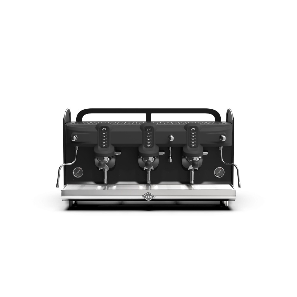 Ekspres kolbowy 3-grupowy | Black Moon 3GR Black | kolor czarny | 5 kW