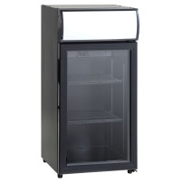 Szafa chłodnicza przeszklona SC81BE | czarna | LED | 60l