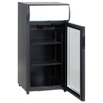 Szafa chłodnicza przeszklona SC81BE | czarna | LED | 60l