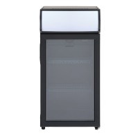 Szafa chłodnicza przeszklona SC81BE | czarna | LED | 60l