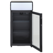 Szafa chłodnicza przeszklona SC81BE | czarna | LED | 60l