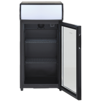 Szafa chłodnicza przeszklona SC81BE | czarna | LED | 60l