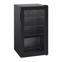 Szafa chłodnicza przeszklona DC98BB | czarna | LED | 88l
