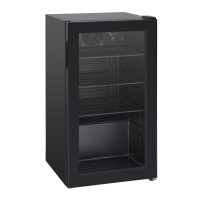 Szafa chłodnicza przeszklona DC98BB | czarna | LED | 88l