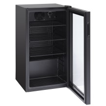 Szafa chłodnicza przeszklona DC98BB | czarna | LED | 88l