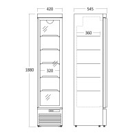 Szafa chłodnicza przeszklona DC160BD | czarna | 157l