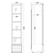 Szafa chłodnicza przeszklona SD226BE | czarna | 144l