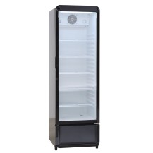 Szafa chłodnicza przeszklona DC280BD | czarna | zaokrąglone rogi | 258l