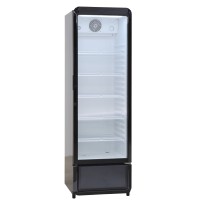 Szafa chłodnicza przeszklona DC280BD | czarna | zaokrąglone rogi | 258l