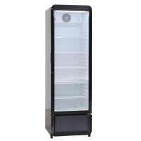 Szafa chłodnicza przeszklona DC280BD | czarna | zaokrąglone rogi | 258l