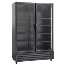 Szafa chłodnicza przeszklona SD1326BE | drzwi skrzydłowe | czarna | 917l