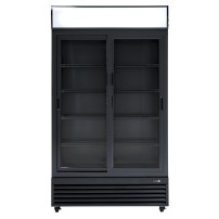 Szafa chłodnicza przeszklona SD1002BSLE | drzwi przesuwne | czarna | 670l