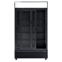 Szafa chłodnicza przeszklona SD1002BSLE | drzwi przesuwne | czarna | 670l