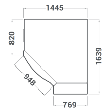 Piec narożny do pizzy Cuppone Caravaggio | CR835/1 TS | elektryczny | panel dotykowy | 8x36 cm | 11,8 kW | 1445x1639x430 mm