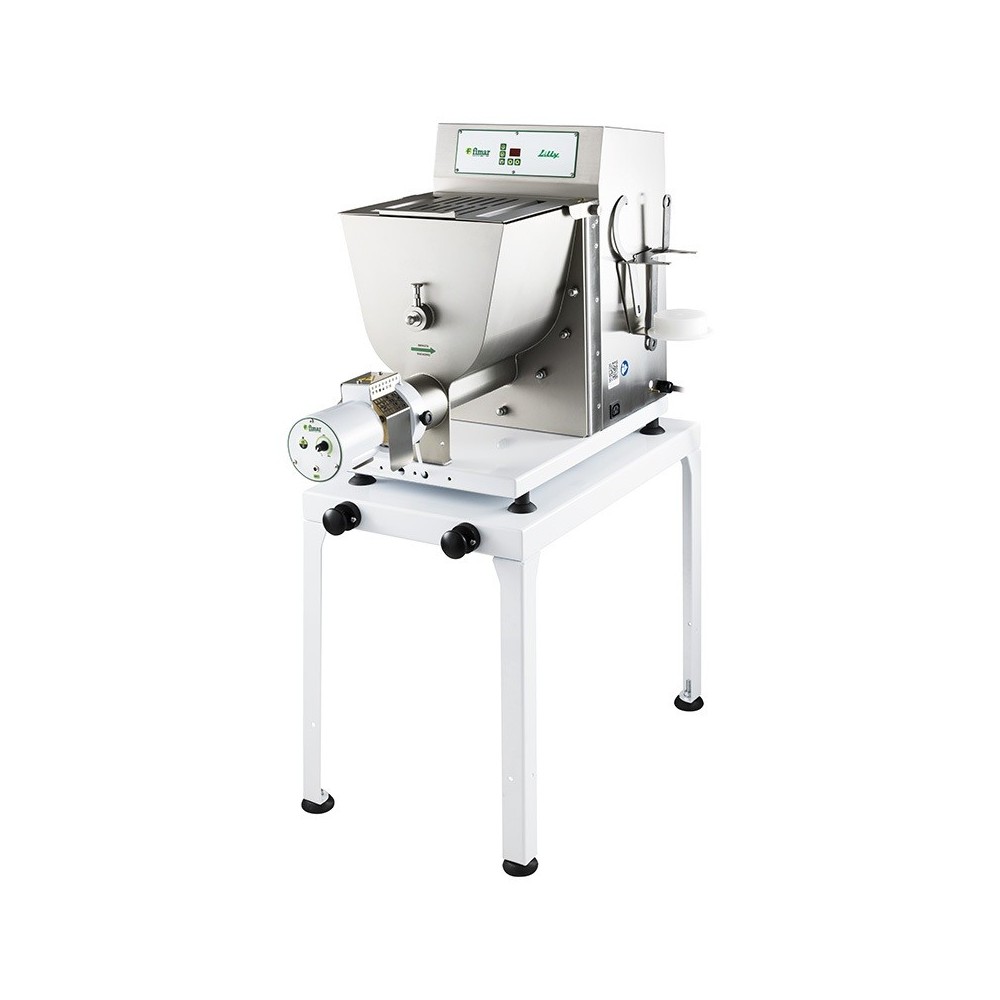 Maszyna do makaronu rzemieślniczego z nożem odcinającym | system chłodzenia wodą | 20 kg/h | wsad 7,5 kg ciasta | PF80E