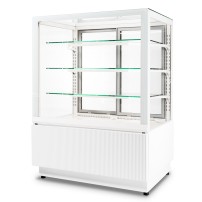 Witryna cukiernicza chłodnicza | Dolce Fresca 900 Bianco | 945x670x1285 mm | białe wnętrze