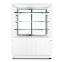 Witryna cukiernicza chłodnicza | Dolce Fresca 900 Bianco | 945x670x1285 mm | białe wnętrze