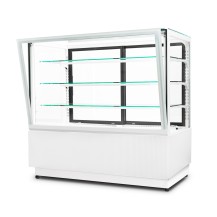Witryna cukiernicza chłodnicza | Dolce Fresca 1300 Bianco | 1345x670x1285 mm | białe wnętrze