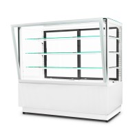 Witryna cukiernicza chłodnicza | Dolce Fresca 1300 Bianco | 1345x670x1285 mm | białe wnętrze