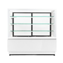 Witryna cukiernicza chłodnicza | Dolce Fresca 1300 Bianco | 1345x670x1285 mm | białe wnętrze