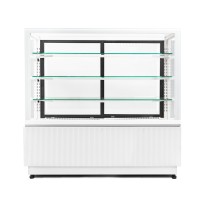 Witryna cukiernicza chłodnicza | Dolce Fresca 1300 Bianco | 1345x670x1285 mm | białe wnętrze