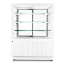 Witryna cukiernicza chłodnicza | Dolce Fresca 700 Bianco | 745x670x1285 mm | białe wnętrze