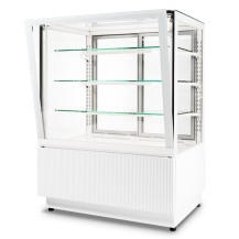 Witryna cukiernicza chłodnicza | Dolce Fresca 700 Bianco | 745x670x1285 mm | białe wnętrze