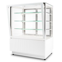 Witryna cukiernicza chłodnicza | Dolce Fresca 700 Bianco | 745x670x1285 mm | białe wnętrze