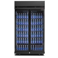Szafa chłodnicza 2-drzwiowa przeszklona Resto Quality RQ770-BLACK | drzwi skrzydłowe | czarna | 1100x635x2000 mm | 770 l