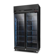 Szafa chłodnicza 2-drzwiowa przeszklona Resto Quality RQ770-BLACK | drzwi skrzydłowe | czarna | 1100x635x2000 mm | 770 l