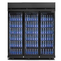 Szafa chłodnicza 3-drzwiowa przeszklona RQ1180-BLACK Resto Quality | czarna | drzwi skrzydłowe | 1650x631x2000 mm | 1181 l