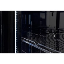 Szafa chłodnicza 3-drzwiowa przeszklona RQ1180-BLACK Resto Quality | czarna | drzwi skrzydłowe | 1650x631x2000 mm | 1181 l