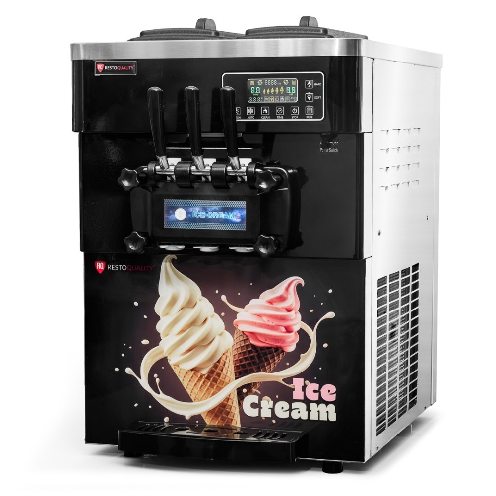 Maszyna do lodów włoskich | automat do lodów soft | nocne chłodzenie | 2 smaki + mix | pompa napowietrzająca | 2x6l | RQICM 830
