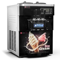 Maszyna do lodów włoskich | automat do lodów soft | nocne chłodzenie | 2 smaki + mix | pompa napowietrzająca | 2x6l | RQICM 830