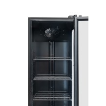 Szafa chłodnicza przeszklona czarna RQ380FC | 552x610x1918 mm | 380 l