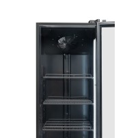 Szafa chłodnicza przeszklona czarna RQ380FC | 552x610x1918 mm | 380 l