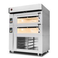 Piec piekarniczy modułowy RQPM-D | dwukomorowy | generator pary | 400 V | 15,2 kW | 1300x1280x1705 mm