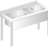 Zdjęcie STÓŁ Z BASENEM DWUKOMOROWYM 1400x600x850 Dora-Metal DM-3249 h1=400