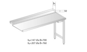 STÓŁ WYŁADOWCZY DO ZMYWAREK 1000x760x850 Dora-Metal DM-3265