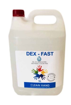 Żel do higienicznej dezynfekcji skóry rąk Dex–Fast | 5 litrów | od ręki