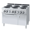 Zdjęcie Kuchnia ﻿z piekarnikiem elektryczna, 1200x900x900, RM GASTRO CF6 – 912 ETV