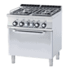 Zdjęcie Kuchnia gazowa z piekarnikiem elektrycznym, 800x700x900, RM GASTRO CFV4 – 78 GE/P