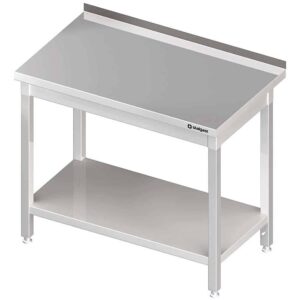 Stół stalowy z półką, przyścienny, skręcany, 1000x700x850 mm Stalgast 611307