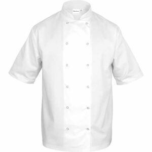 Bluza kucharska, unisex, krótki rękaw, biała, rozmiar S Stalgast 634072