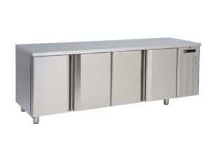 Stół chłodniczy ośmioszufladowy ze zlewem i rantem, 2380x700x850, RM GASTRO SCH 4D-8Z DSL