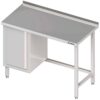 Zdjęcie Stół przyścienny z szafką (L),bez półki 1600x700x850 mm Stalgast 980487160