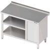 Zdjęcie Stół przyścienny z szafką (P),i 2-ma półkami 1600x700x850 mm Stalgast 980537160