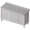 Zdjęcie Stół przyścienny z szafką (P),drzwi suwane 1200x700x850 mm Stalgast 980577120